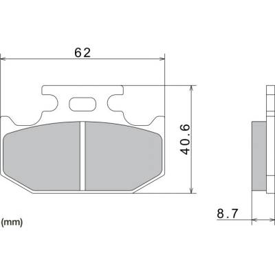 Brzdové destičky, NISSIN (semi-metalická směs) 2 ks v balení NISSIN M501-384