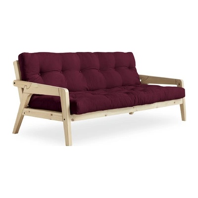 Sofa GRAB by Karup 100*200 cm natural + futon bordeaux 710