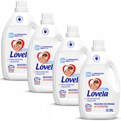 Lovela Baby prací mléko na bílé a barevné prádlo pro děti 4 x 2,9 l