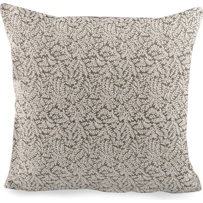 Povlak na polštář s vetkaným vzorem 45x45 cm zelená khaki 2 ks