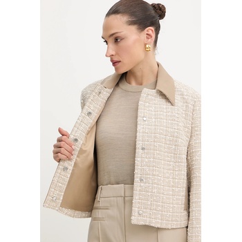 BOSS Сако boss в бежово с едно копче с десен 50544011 (50544011)