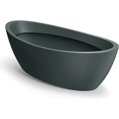 Prosperplast Plastový květináč ARIAS OVAL grafitový, 40 cm