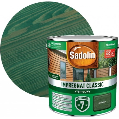 Sadolin Klasický hybridní impregnační nátěr na dřevo 2,5L zelený