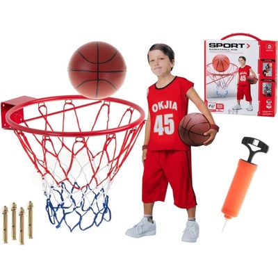 KIK Basketbalový kôš + lopta s pumpičkou