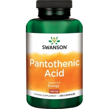 Image 1 of Swanson Pantothenic Acid 500 mg [250 капсули]