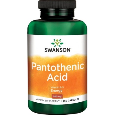 Swanson Pantothenic Acid 500 mg [250 капсули]