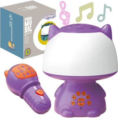 Woopie Multifunkční RGB reproduktor Bluetooth Karaoke Hlasový modulátor SD karta AUX Fialová