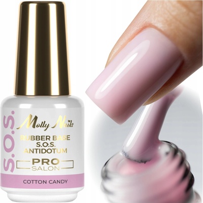Kaučuková báze MOLLYNAILS 15g S.O.S. Antidotum Pro Salon Cotton Candy