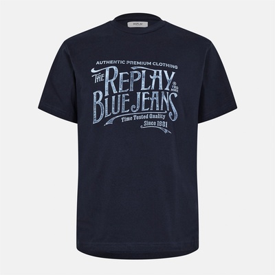 Replay Тениска Replay Blue Jeans T-Shirt - Navy