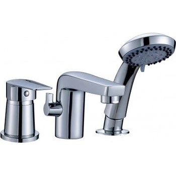 Inter Ceramic Стоящ смесител за вана icl 8102101, месинг, хром, със слушалка и превключвател (8102101)