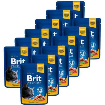 Brit Капсула BRIT Premium Cat Сьомга и Пъстърва 12 x 100 г