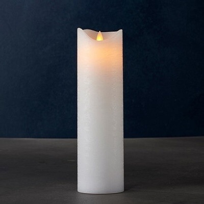 SIRIUS Vosková LED sviečka exclusive, 25 cm, biela