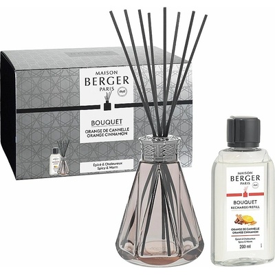 Maison Berger Paris Darčeková sada aróma difuzér Pyramide vintage ružový + náplň Pomaranč a škorica 200 ml
