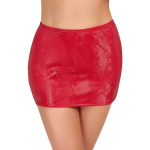 Cottelli Collection Snakeskin Mini Skirt 2770687 Red S