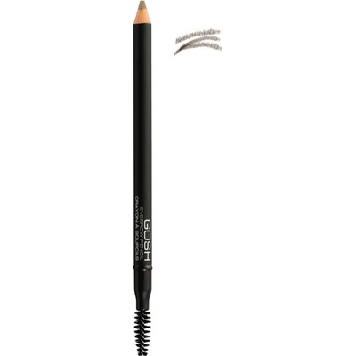 Gosh Eyebrow Pencil tužka na obočí s kartáčkem 3 Grey Brown 1,2 g