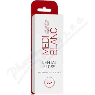 MEDIBLANC Dental Floss For Braces dentální nit na rovnátka a implantáty 50 ks