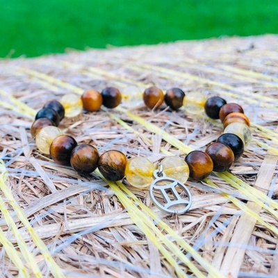 Živé kameny minerální náramek Blíženci NARM2021267