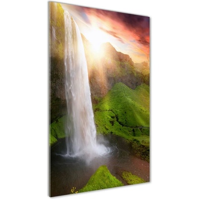 Vertikálny fotoobraz na skle Vodopád 50x100 cm