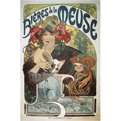 Pohled Alfons Mucha – Bieres, krátký