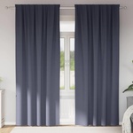vidaXL Завеси за затъмняване с пръстени 2 бр. Антрацит 225 x 140 см (4107450)