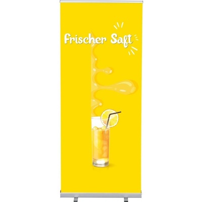 Jansen Display Set Roll-baneru Budget s vytištěným motivem, Čerstvý džus, německy, 870 x 2080 mm
