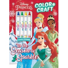 Disney Princess: 'Tis the Season to Sparkle: Color & Craft with 4 Big Crayons and Stickers Editors of Dreamtivity Paperback