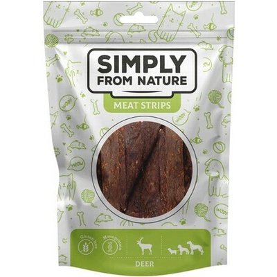 SIMPLY FROM NATURE Meat Strips Jelenie stripsy pre psov 80 g