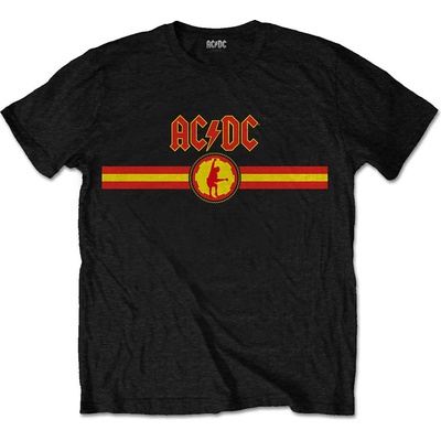 AC/DC tričko Logo & Stripe čierne