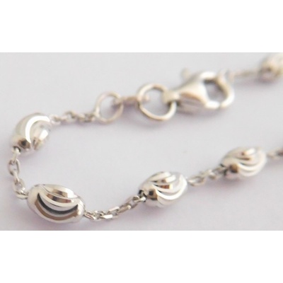 Klenoty Budín Stříbrný řetízek rhodiovaný s gravírováním 030118200099