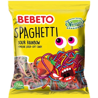 Bebeto kyslé špagety Rainbow 80 g