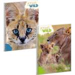 Ars Una Спирална тетрадка обикновена ARS UNA Icons of the Wild A/4 60 страници 53914927 (53914927)