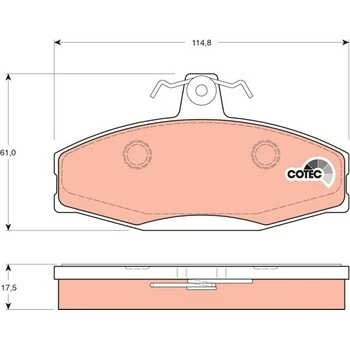 TRW Sada brzdových platničiek kotúčovej brzdy GDB1280
