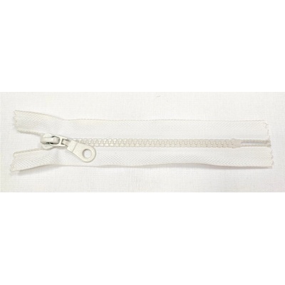 Zips kostený nedeliteľný 14cm / biely