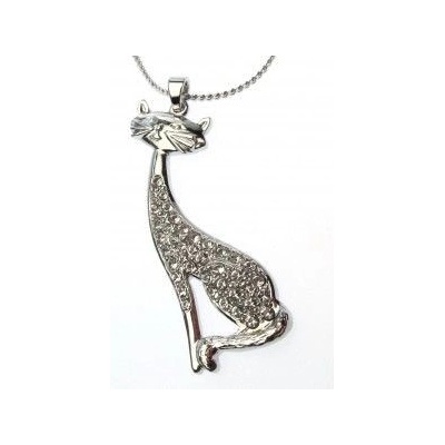 JSB se Swarovski Elements sedící kočka 11300191 KRYSTAL