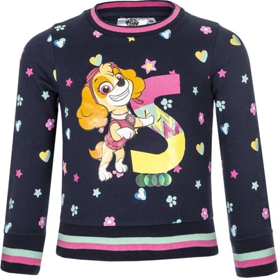Paw Patrol Tlapková patrola Dievčenská mikina VH1323 tmavo modrá