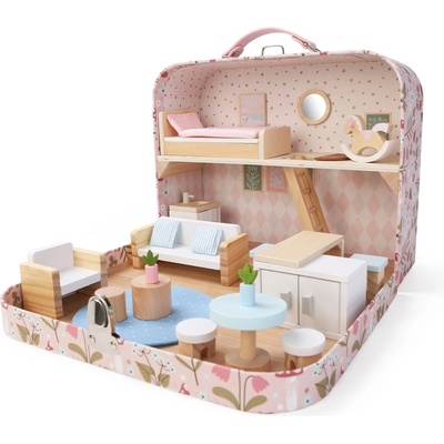 2Kids Toys Domček pre bábiky v kufríku Obývacia izba