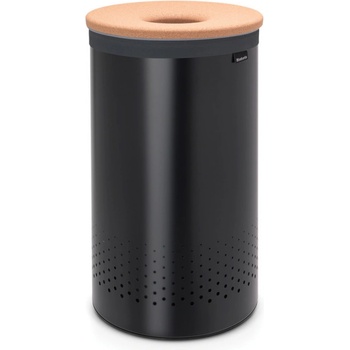 Brabantia Кош за пране Brabantia 1000826, 60 л, Корков капак, Пълнене без отваряне, Вентилационни отвори, Черен (1000826)