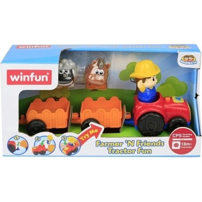 WinFun Игрален комплект WinFun - Музикален трактор с фермер (Win001304)