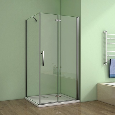 H K Obdélníkový sprchový kout MELODY B8 80x100 se zalamovacími dveřmi včetně sprchové vaničky z litého mramoru SE-MELODYB880100/THOR-10080