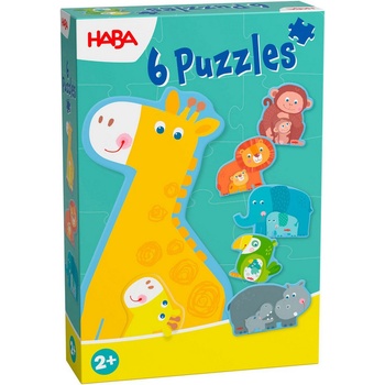 HABA Комплект пъзели Haba - Семейство зоо животни, 6 броя (2012185003)