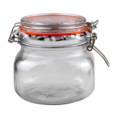 Bormioli rocco Квадратен буркан 0.5л с клипс(211199) (010490)