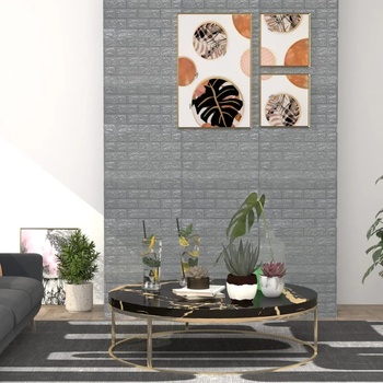 Image 1 of vidaXL 3D тапети Тухли, самозалепващи се, 40 бр, антрацит (150723)