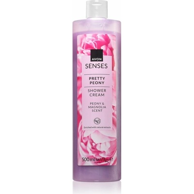 Avon Senses Pretty Peony & Magnolia jemný sprchový krém 500 ml
