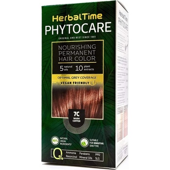 Image 1 of Herbal Time Phytocare Боя за коса, 7C Топло меден