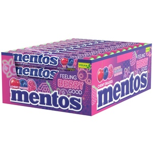 Mentos Дъвчащи бонбони Mentos Berry Good, кутия 40 x 37.5 г