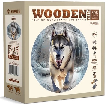 Wooden City - Puzzle Running Wolf - 500 piese