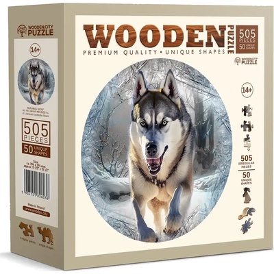 Wooden City - Puzzle Running Wolf - 500 piese