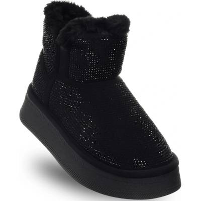 Solo soprani COUTURE Snehule s kožušinou čierna