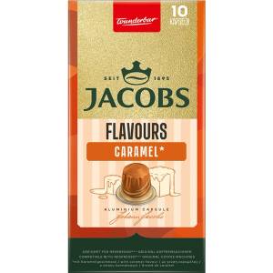 Douwe Egberts JACOBS Espresso Flavours Caramel - 10 алуминиеви капсули, съвместими с кафемашини Nespresso®*