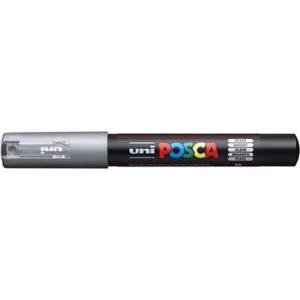 uni Декоративен маркер, 0, 7-1, 0 мм, UNI "Posca PC-1M", сребърен 285114000 (285114000)